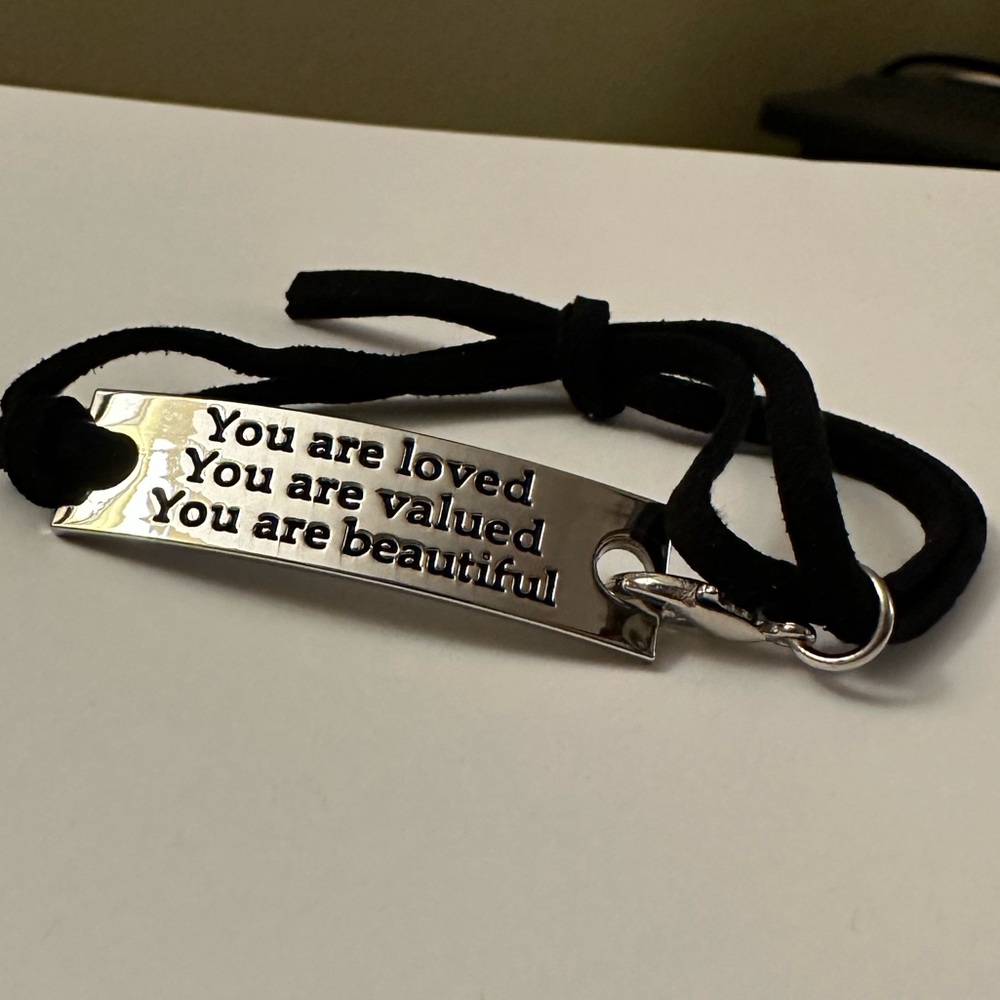 You are loved bracelet metal
